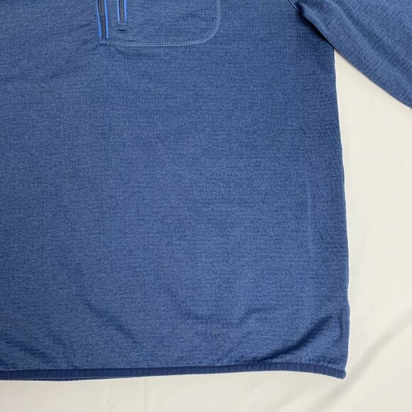 Vineyard Vines Mens Quarter Zip Pullover Grid Fleece Blue XL Polyester 1K2118 - Picture 4 of 16
